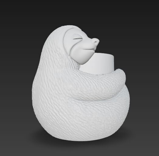 Sloth Pot Holder  Cute 3D Printable Sloth Planter Model 3D print model_9