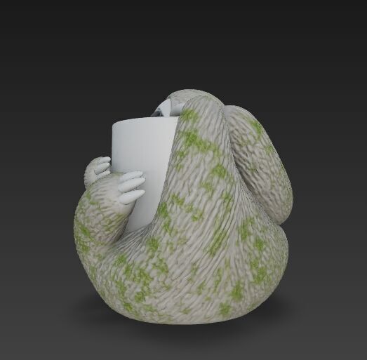 Sloth Pot Holder  Cute 3D Printable Sloth Planter Model 3D print model_17