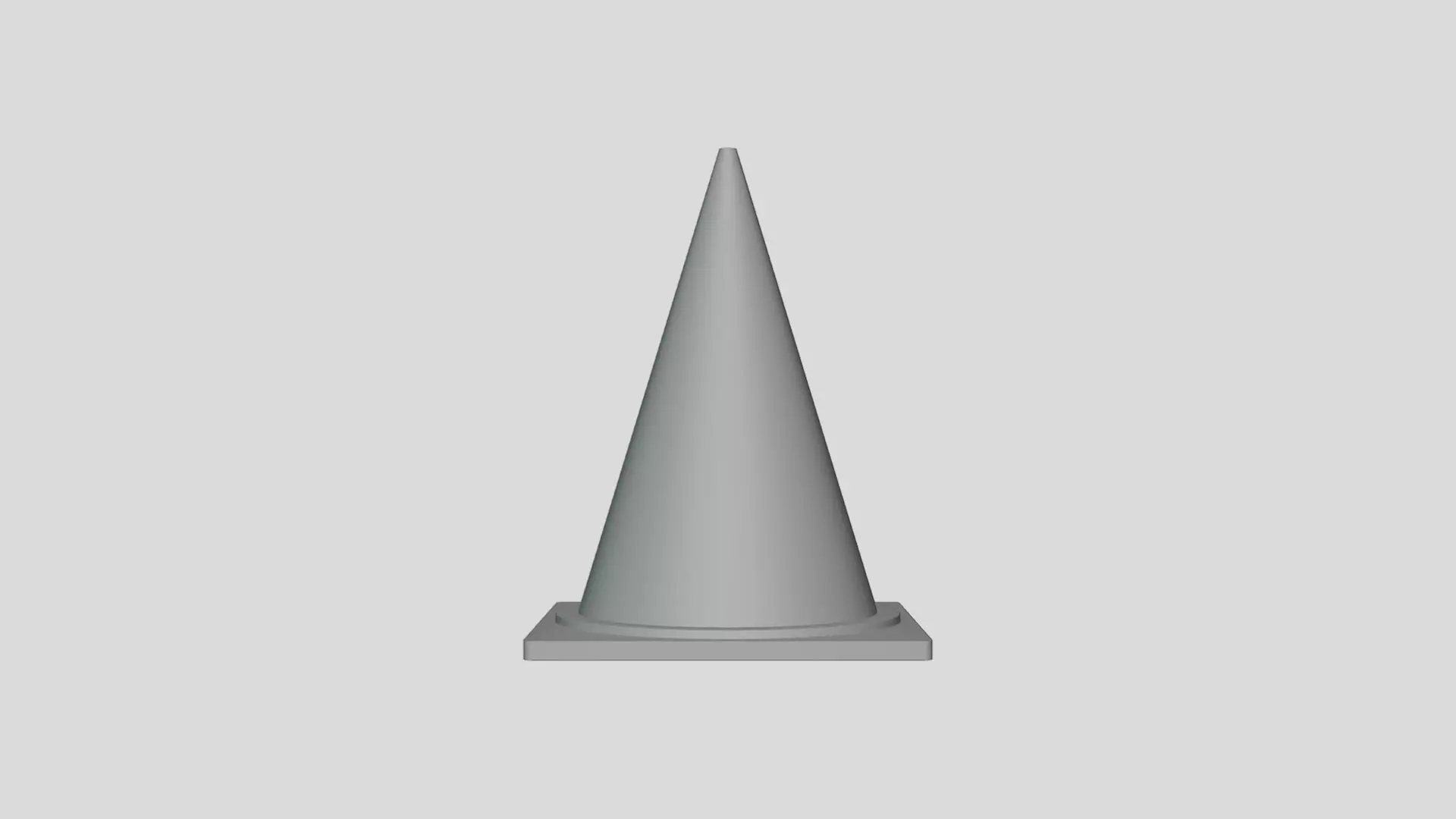 Basic Traffic Cone - Geometry Only No Textures No Materials 3D model_0
