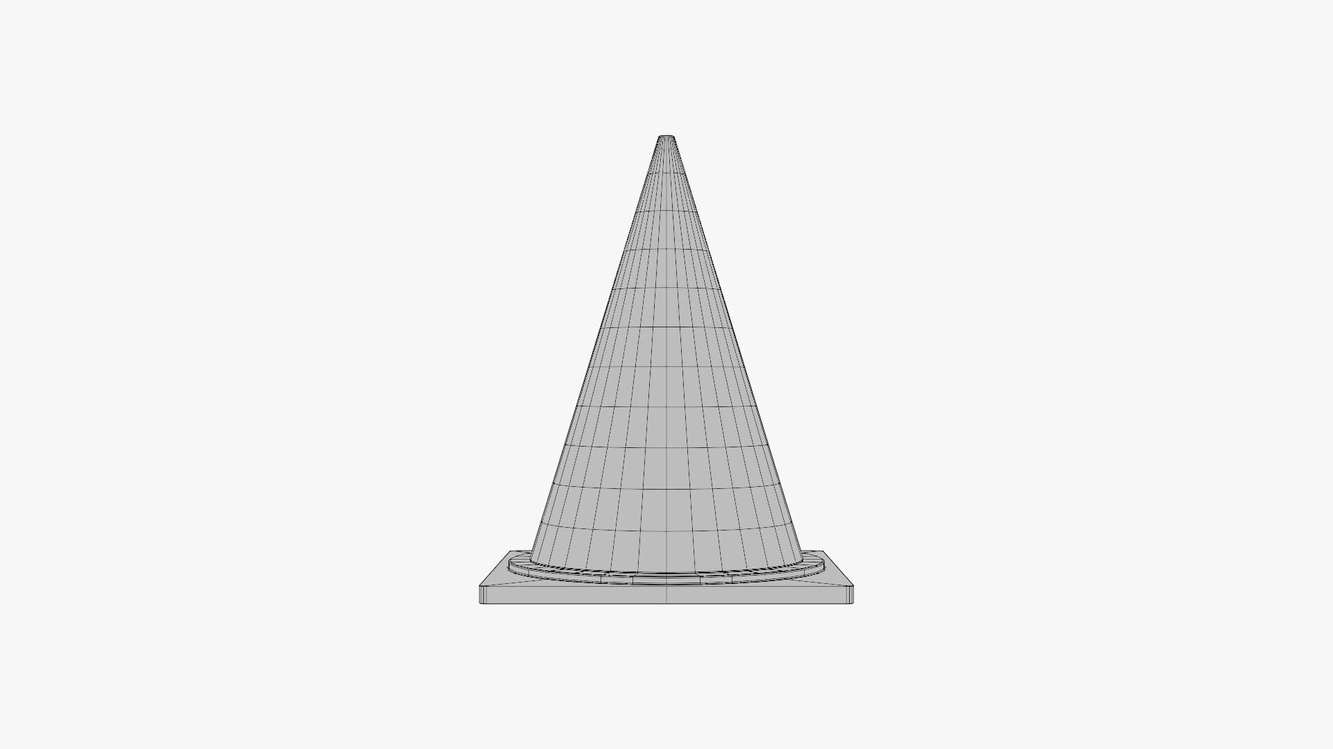 Basic Traffic Cone - Geometry Only No Textures No Materials 3D model_5