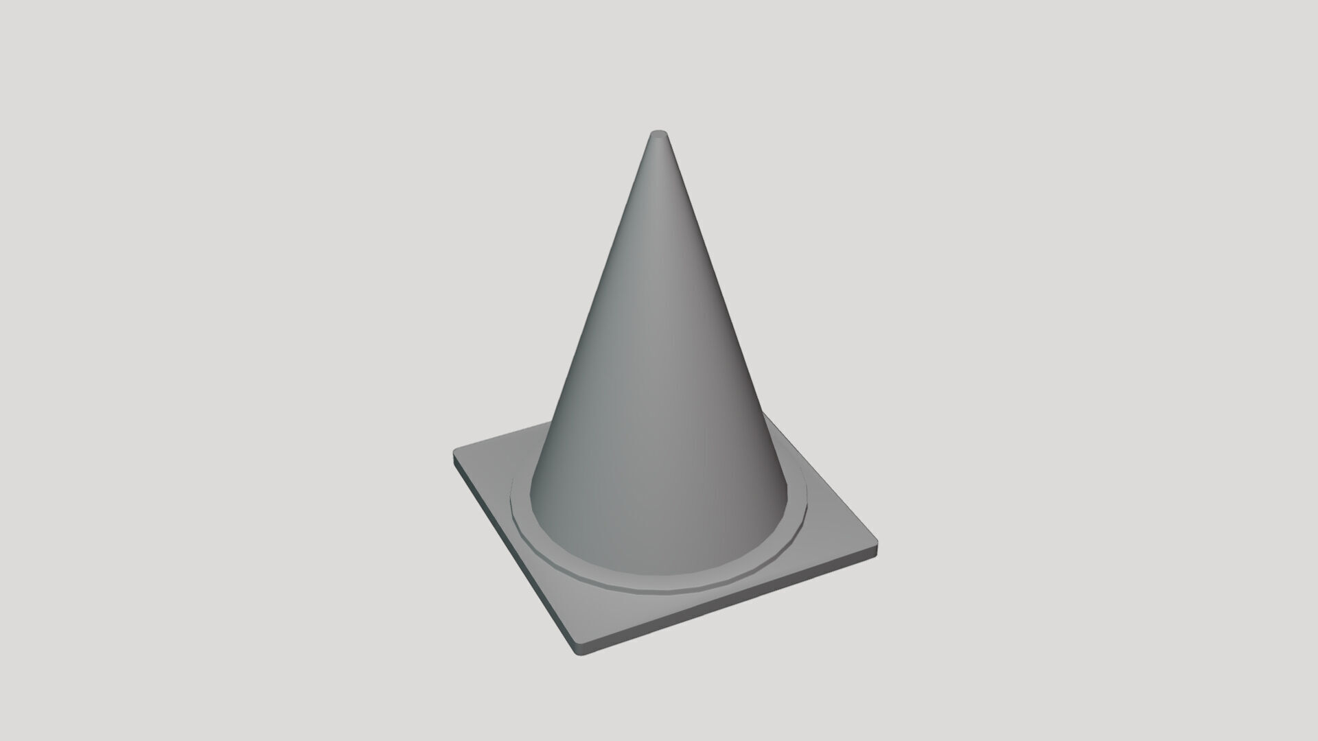 Basic Traffic Cone - Geometry Only No Textures No Materials 3D model_3