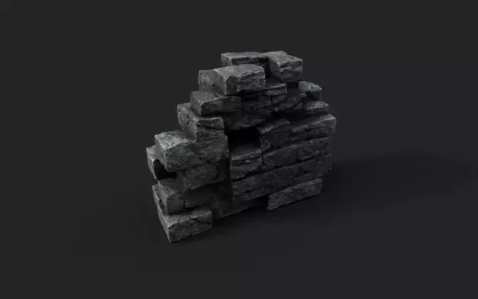 Old Ruin 5 Low-poly 3D model