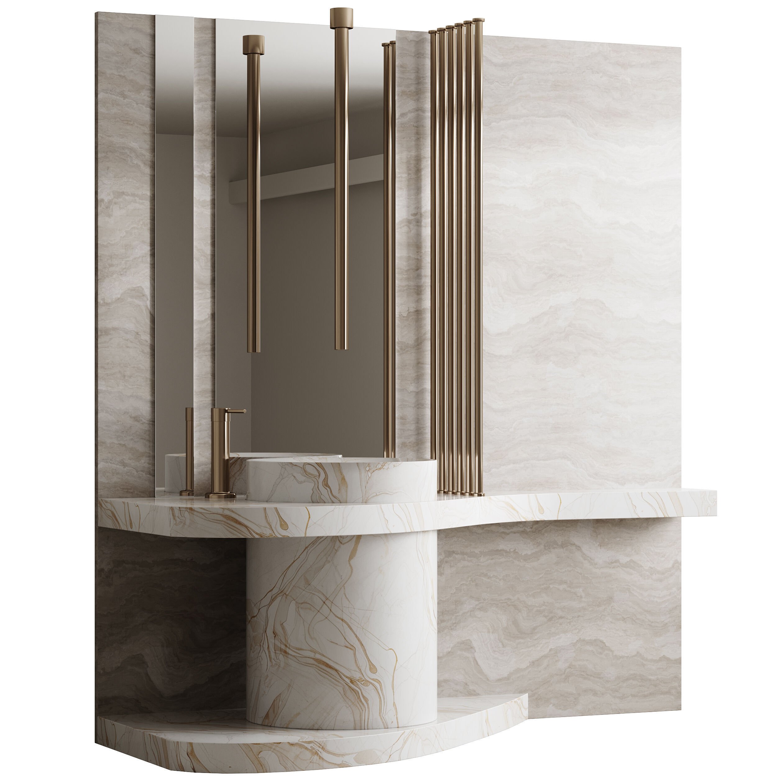 Bathroom furniture 26 3D model_2