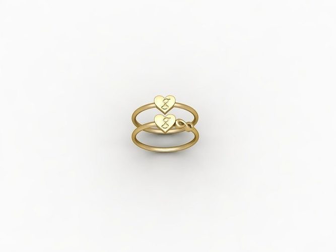 G alphabet ring 3D print model