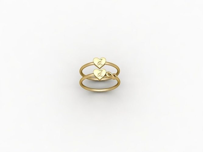 D alphabet ring 3D print model