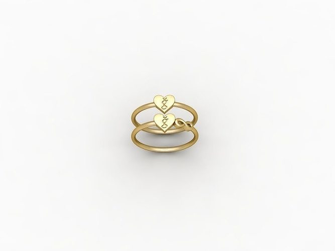 alphabet ring 3D print model