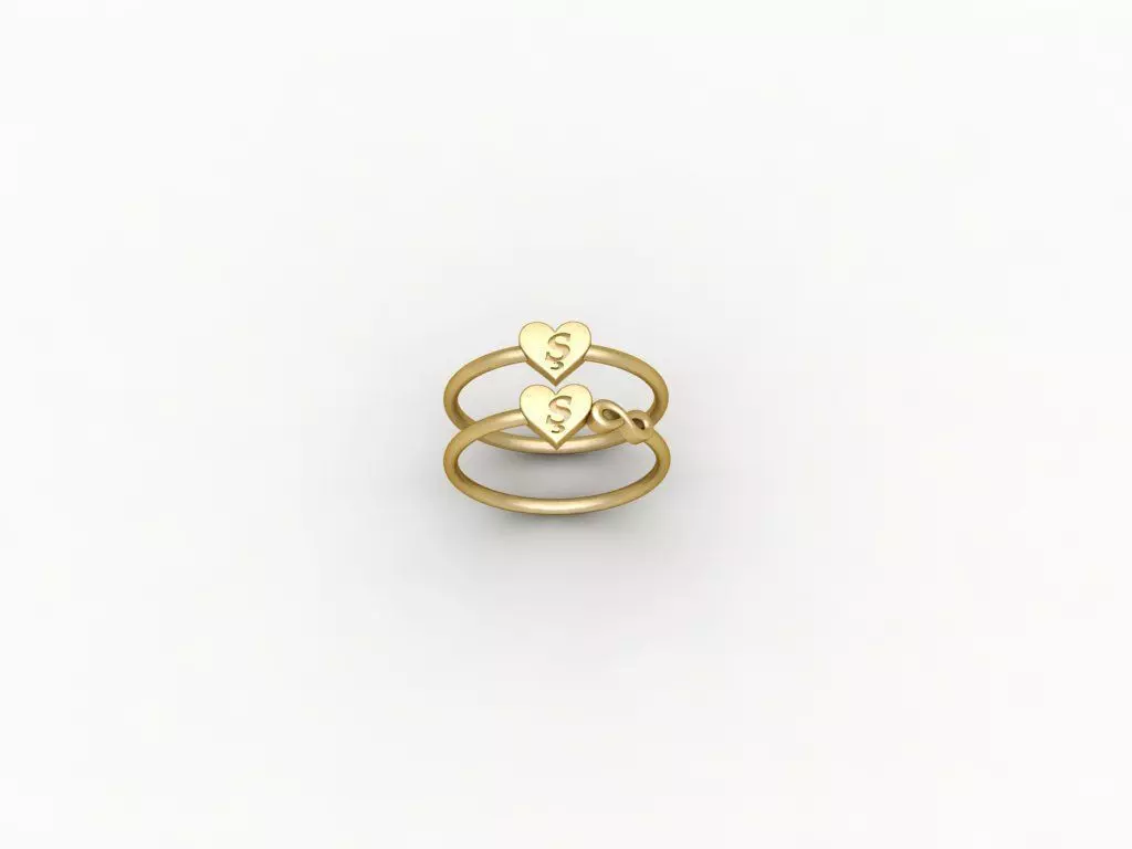  alphabet ring 3D print model_0