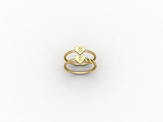 Z alphabet ring 3D print model