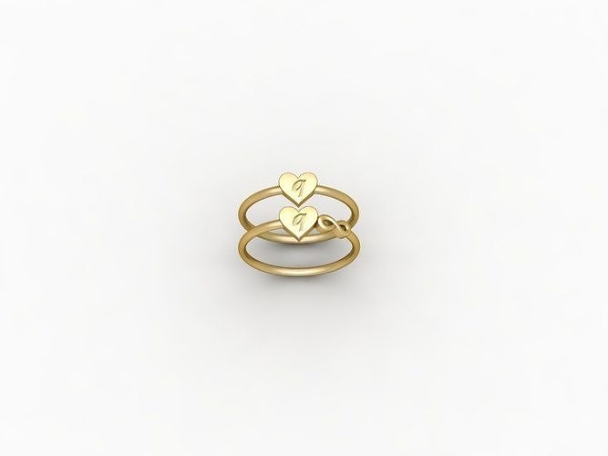 Q alphabet ring 3D print model