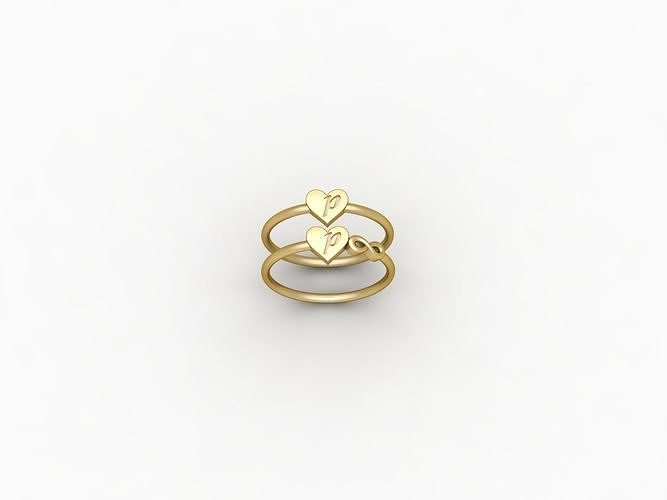 P alphabet ring 3D print model