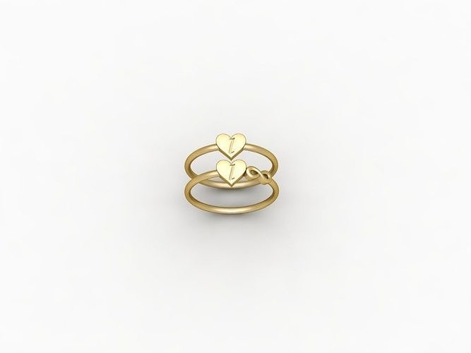 L alphabet ring 3D print model