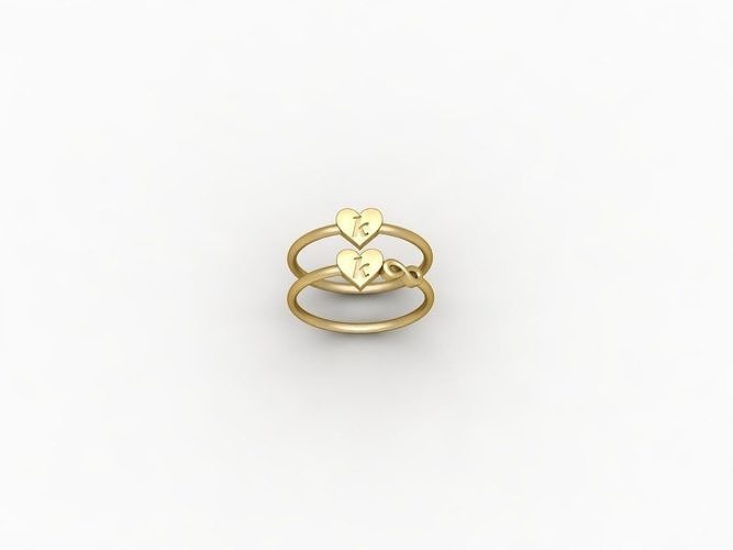 K alphabet ring 3D print model