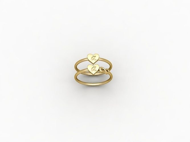 A alphabet ring 3D print model