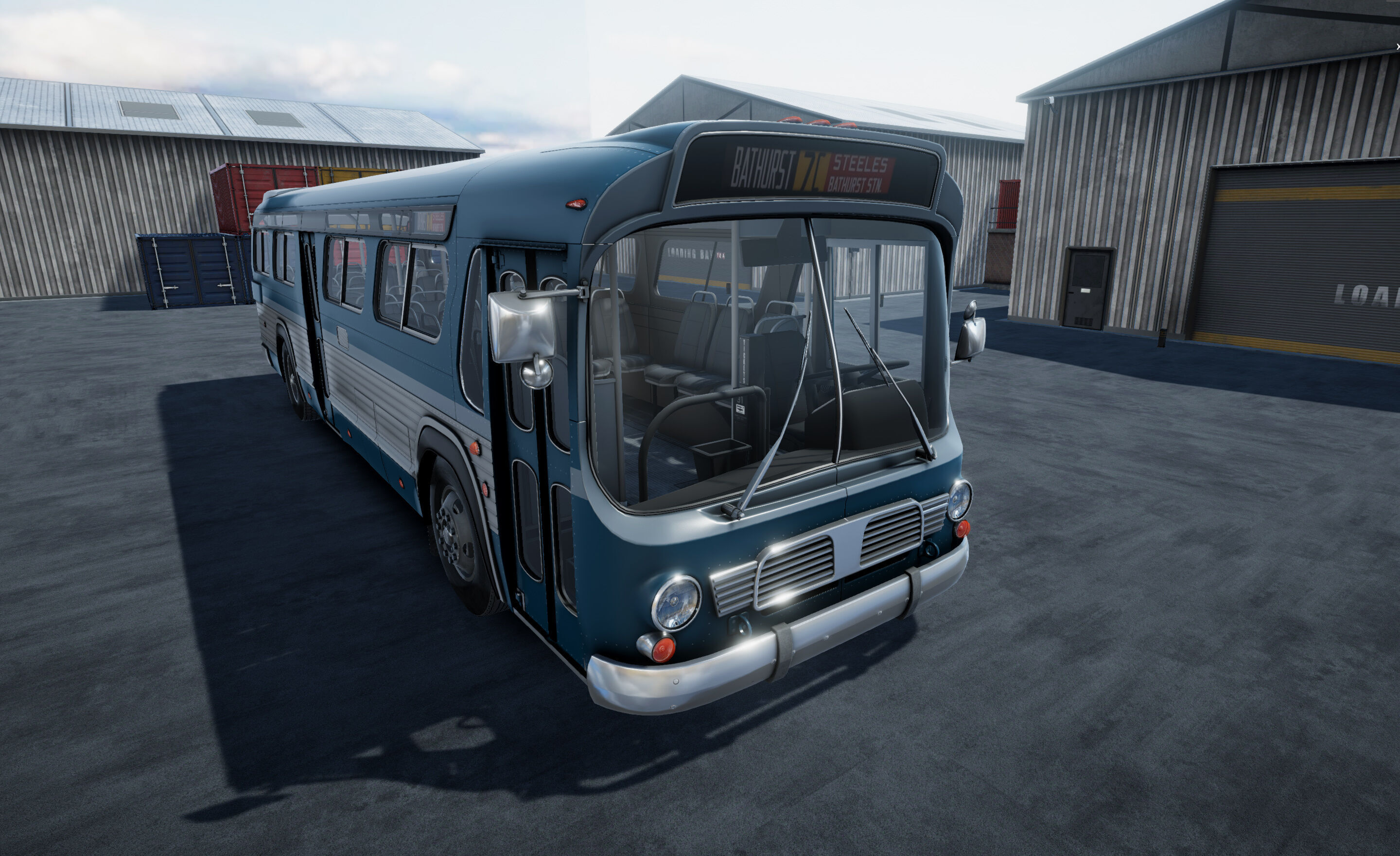 Classic Bus unity asset Low-poly 3D model_6