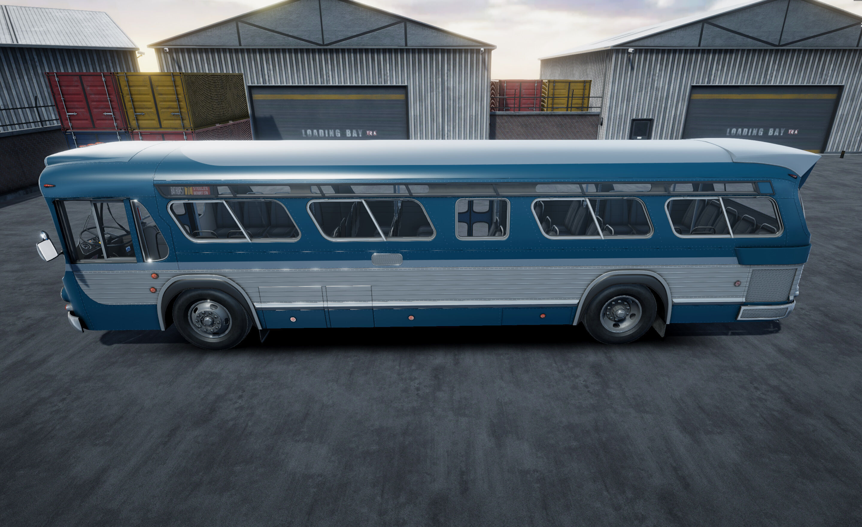 Classic Bus unity asset Low-poly 3D model_2