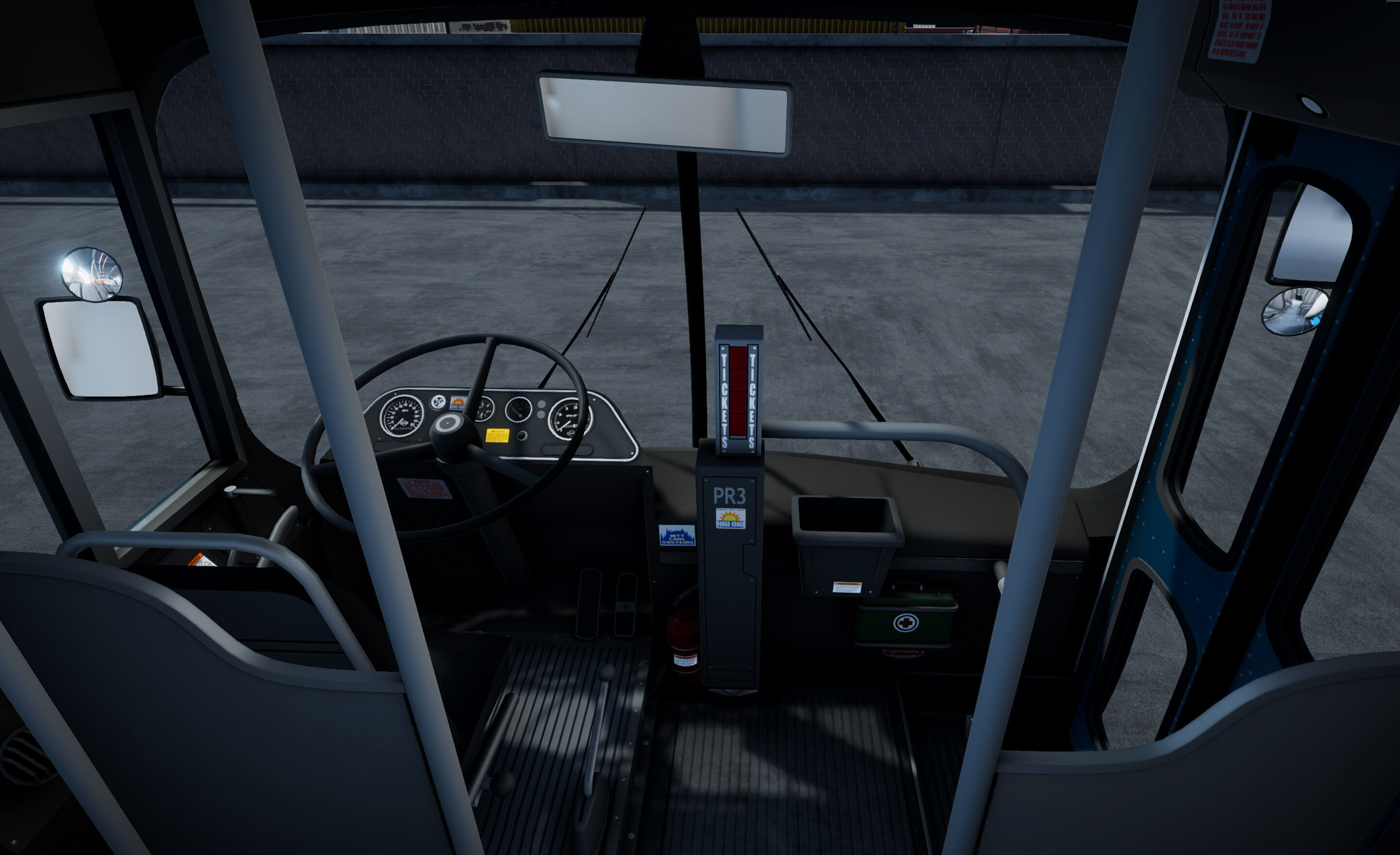 Classic Bus unity asset Low-poly 3D model_16