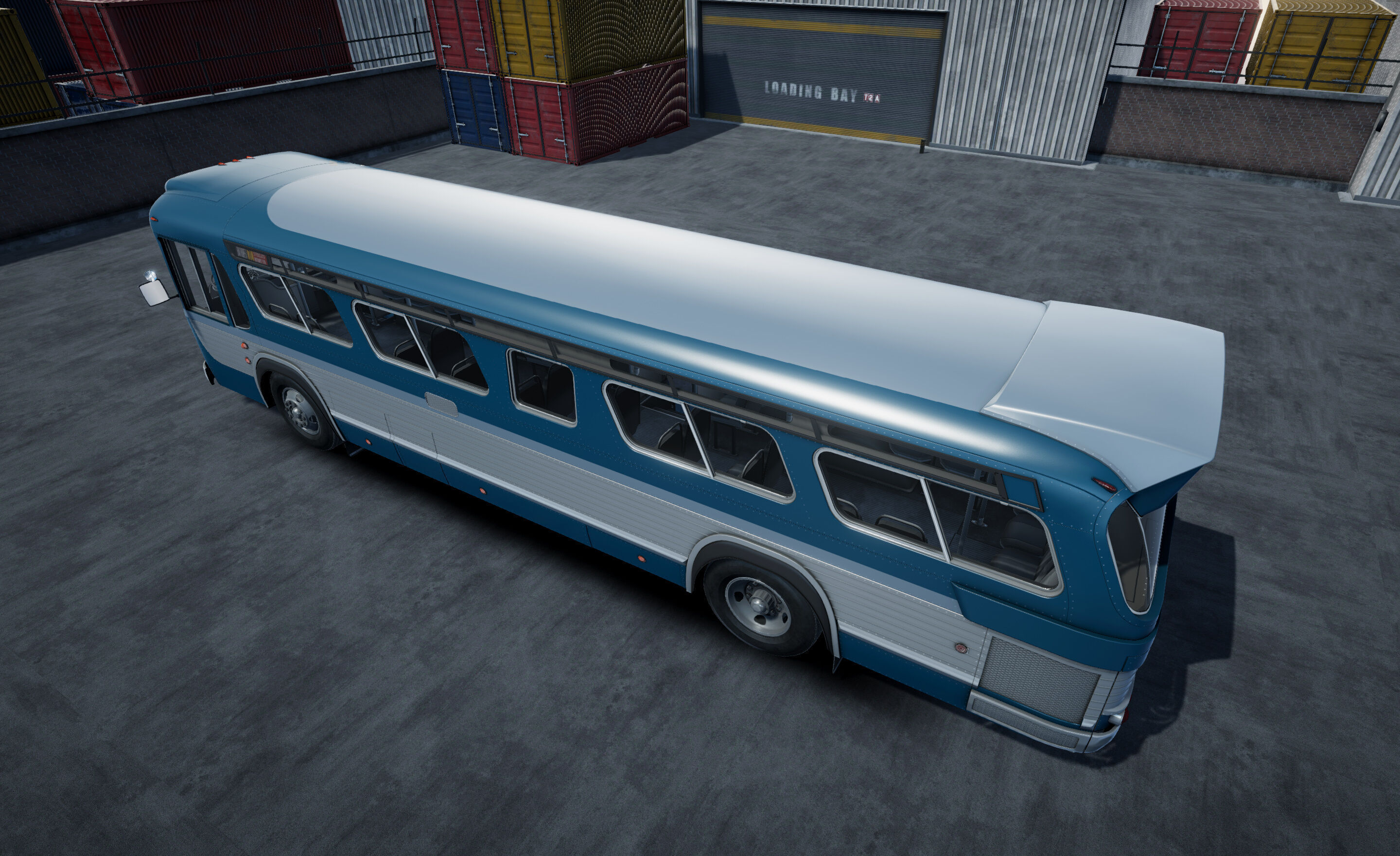 Classic Bus unity asset Low-poly 3D model_3