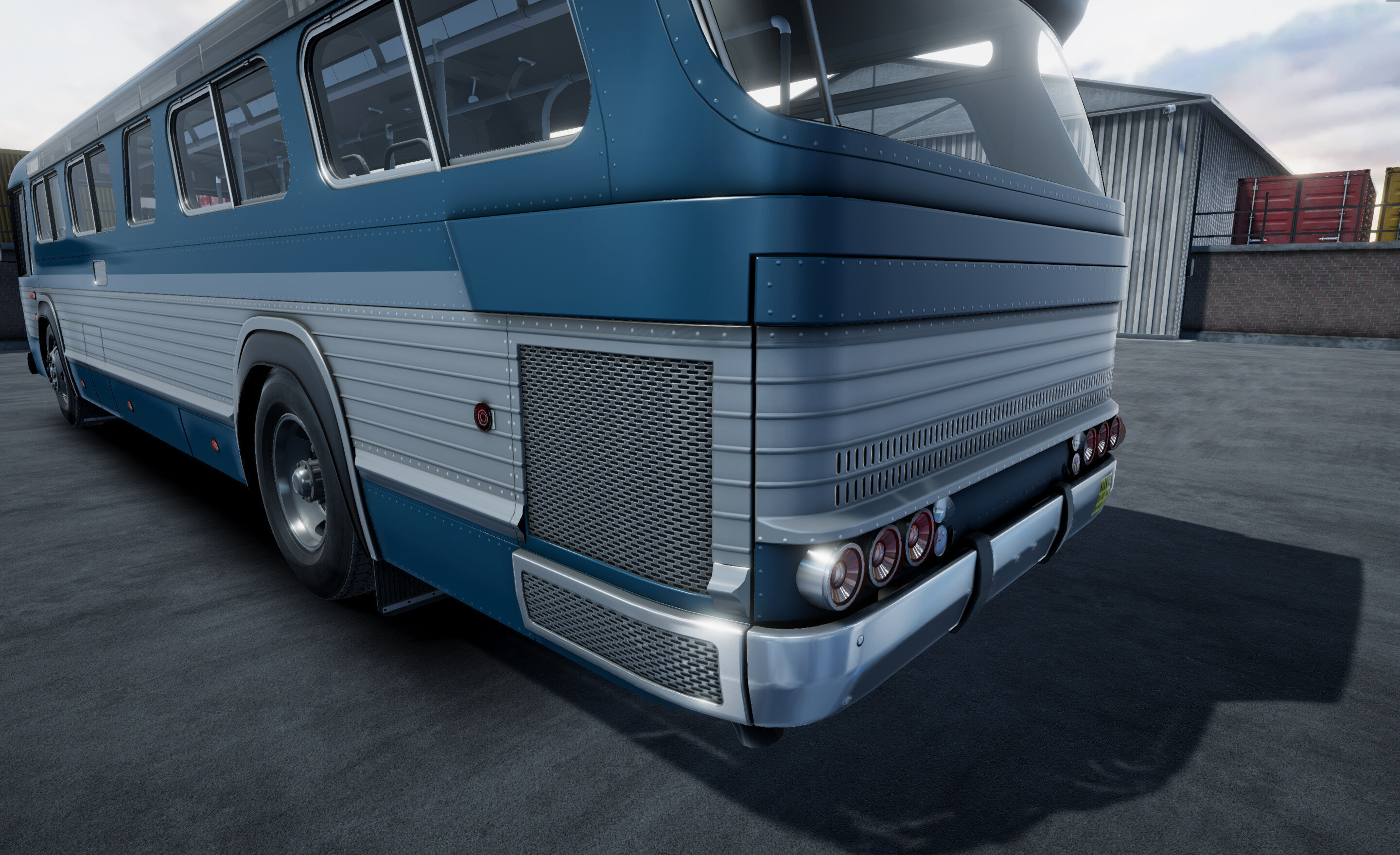 Classic Bus unity asset Low-poly 3D model_18