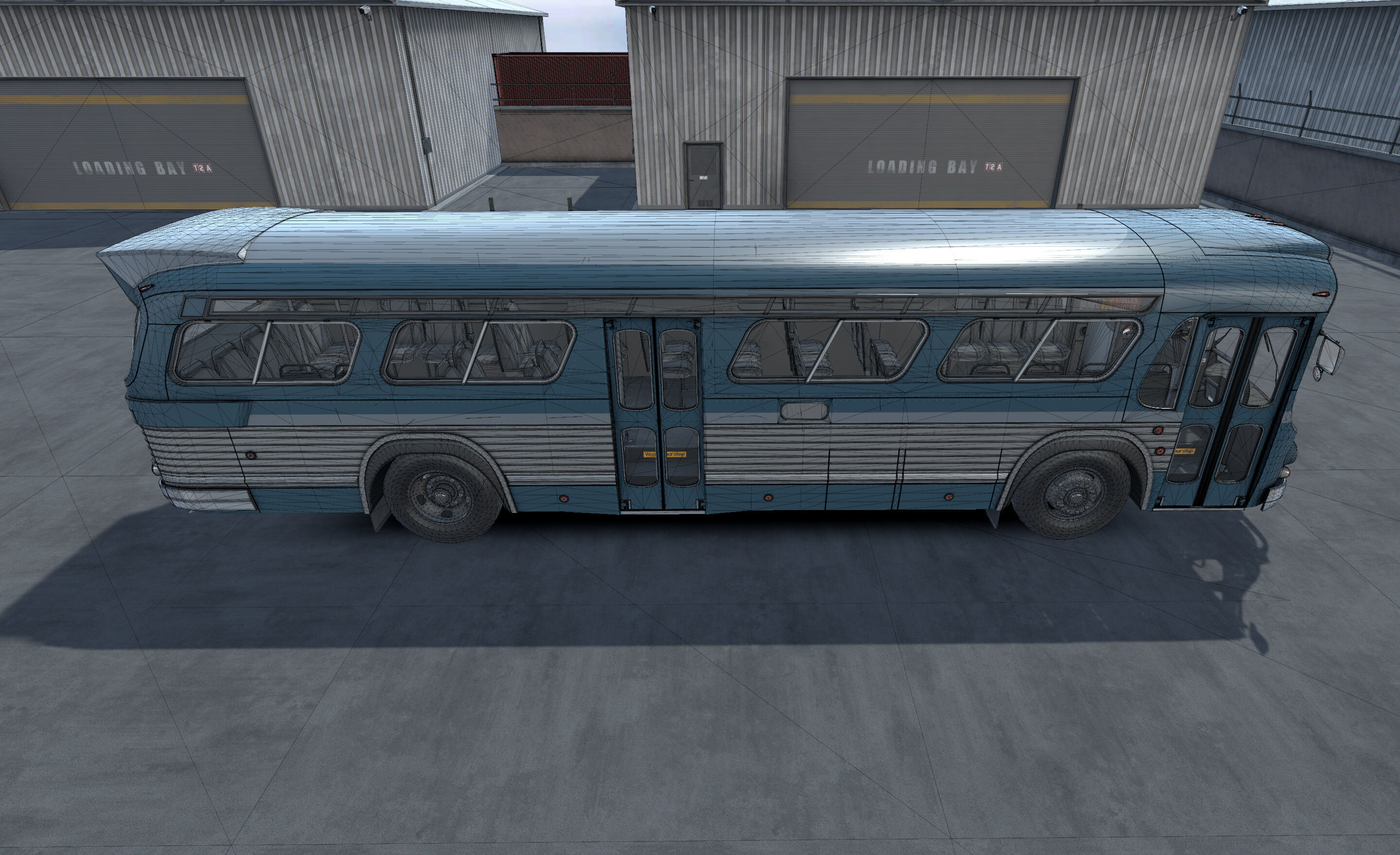 Classic Bus unity asset Low-poly 3D model_22