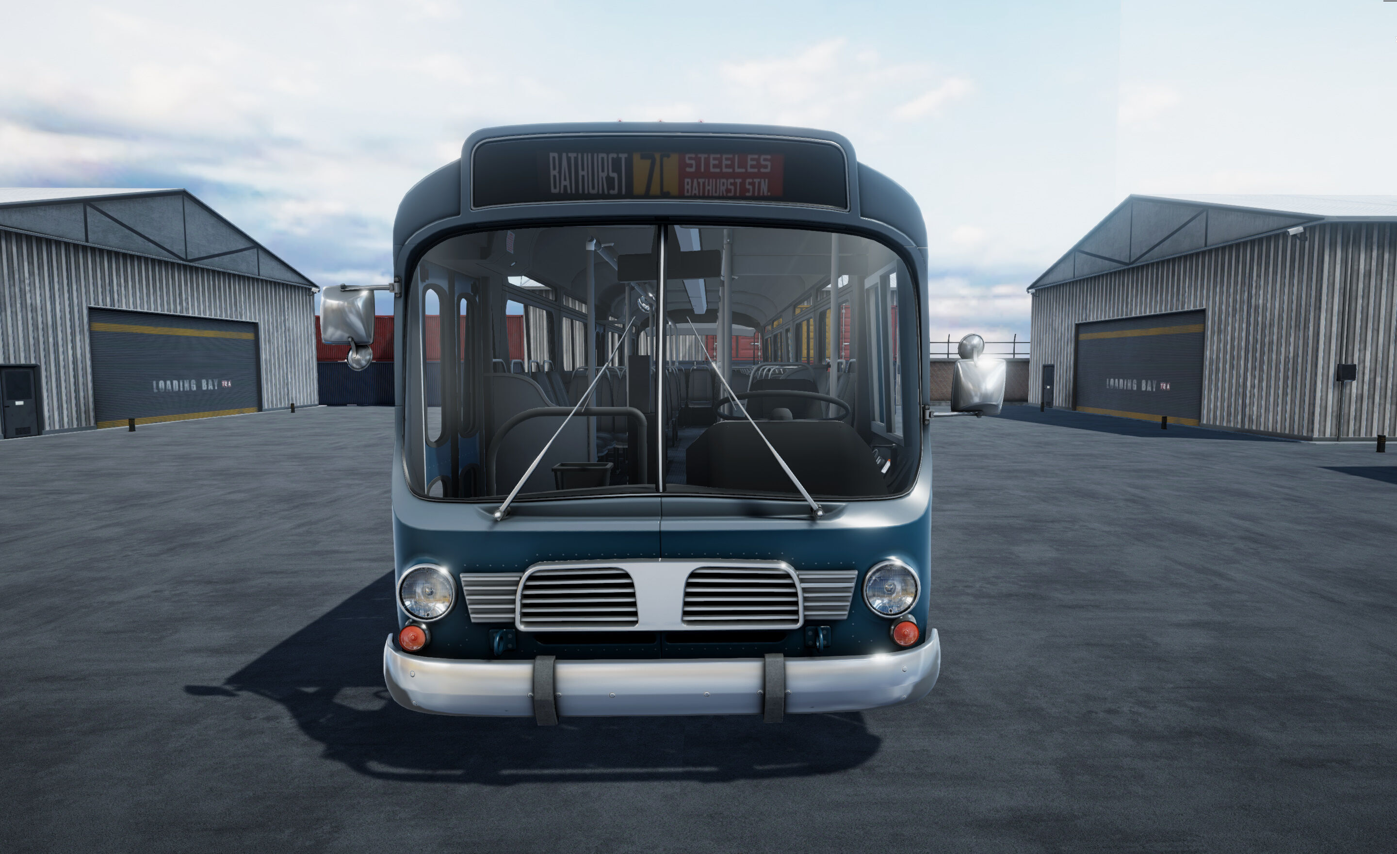Classic Bus unity asset Low-poly 3D model_7
