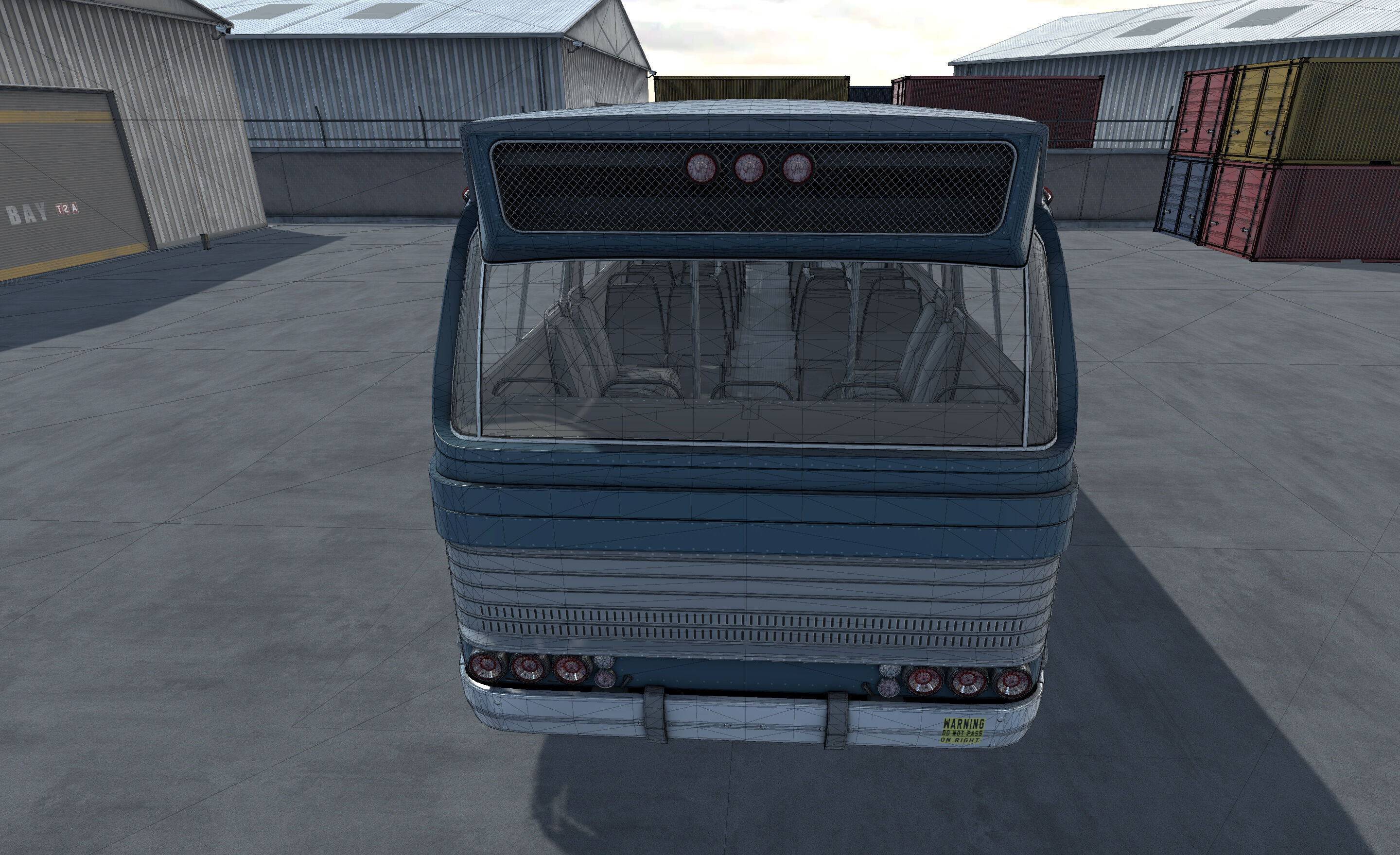 Classic Bus unity asset Low-poly 3D model_21