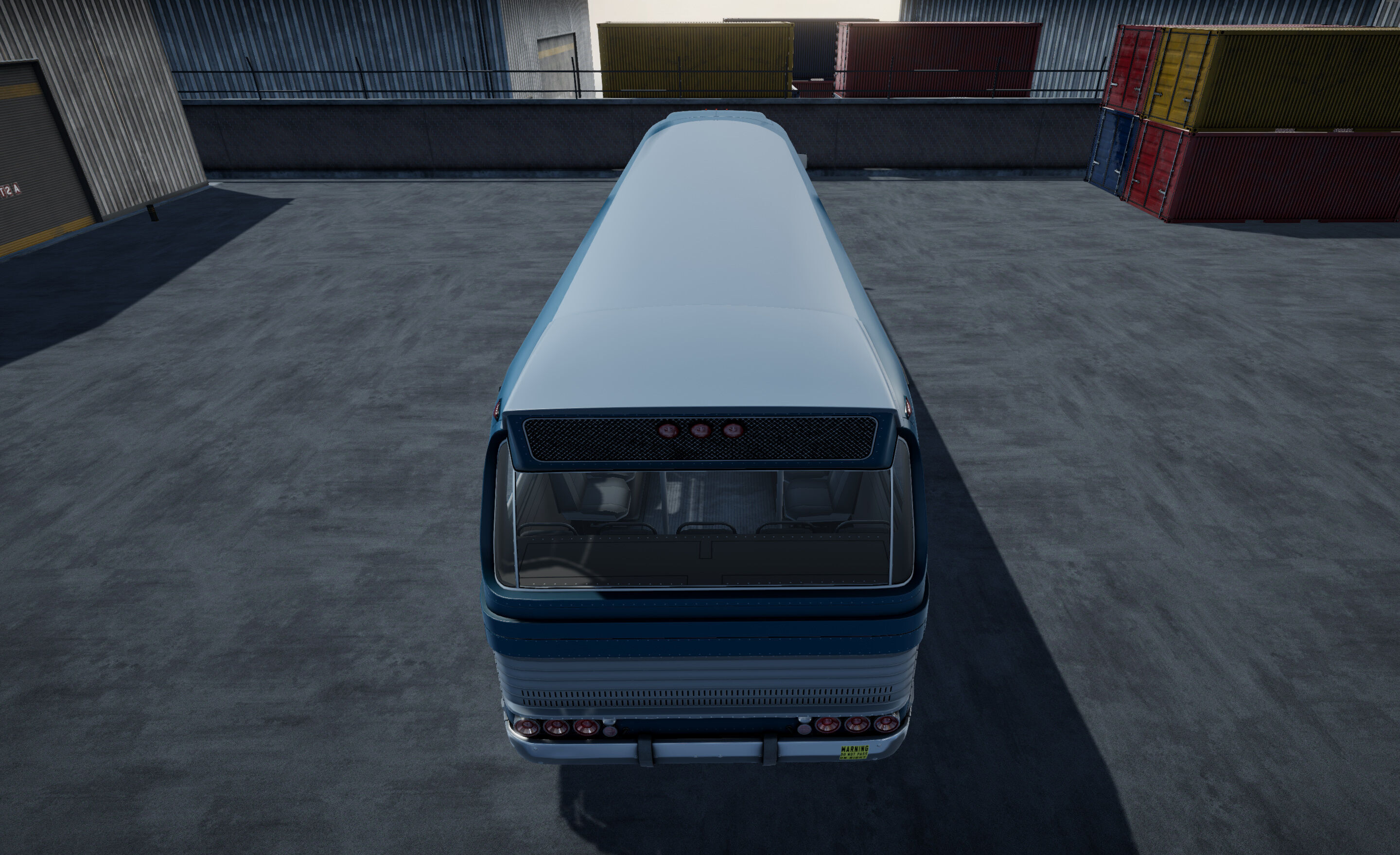 Classic Bus unity asset Low-poly 3D model_4