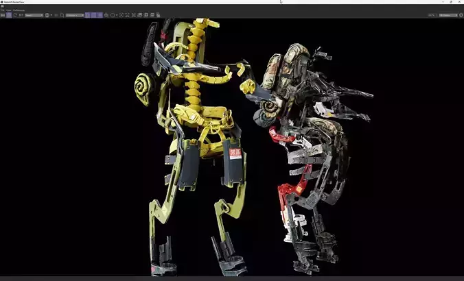 Triple Variant Exo Suit Pack Low-poly 3D model