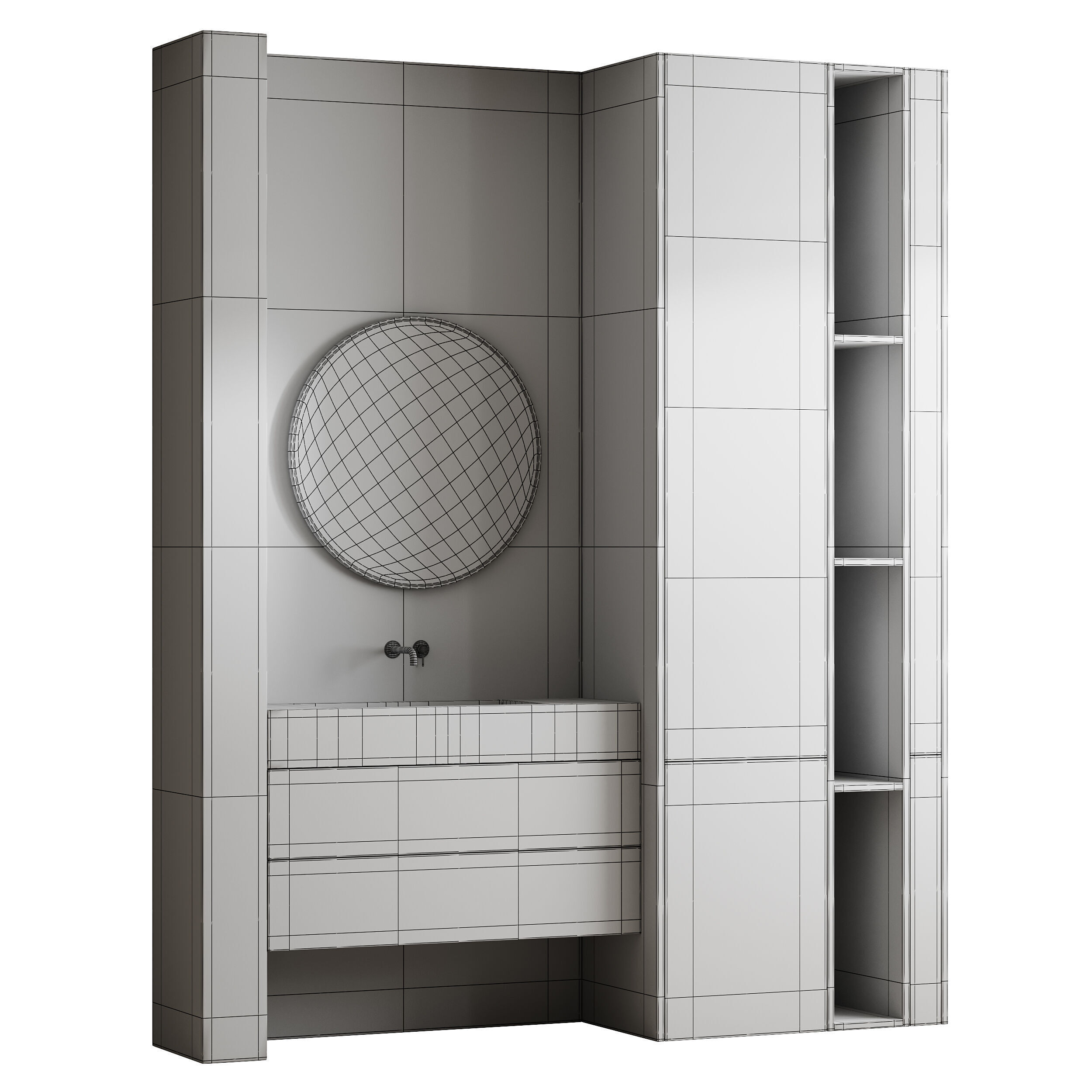 Bathroom furniture 28 3D model_13