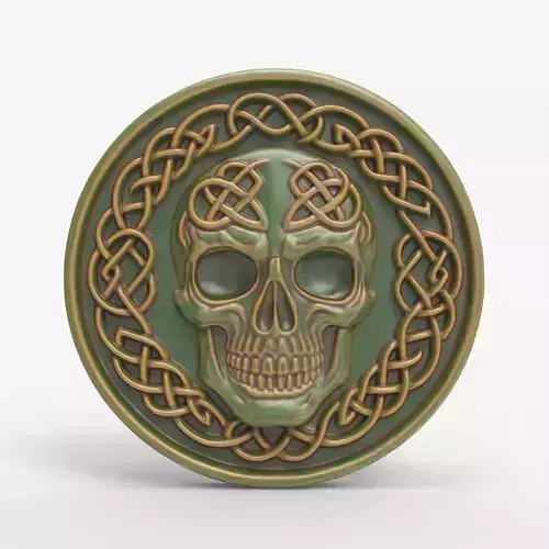 Celtic Skull Relief STL File for CNC Carving 3D Printing Laser 3D print model