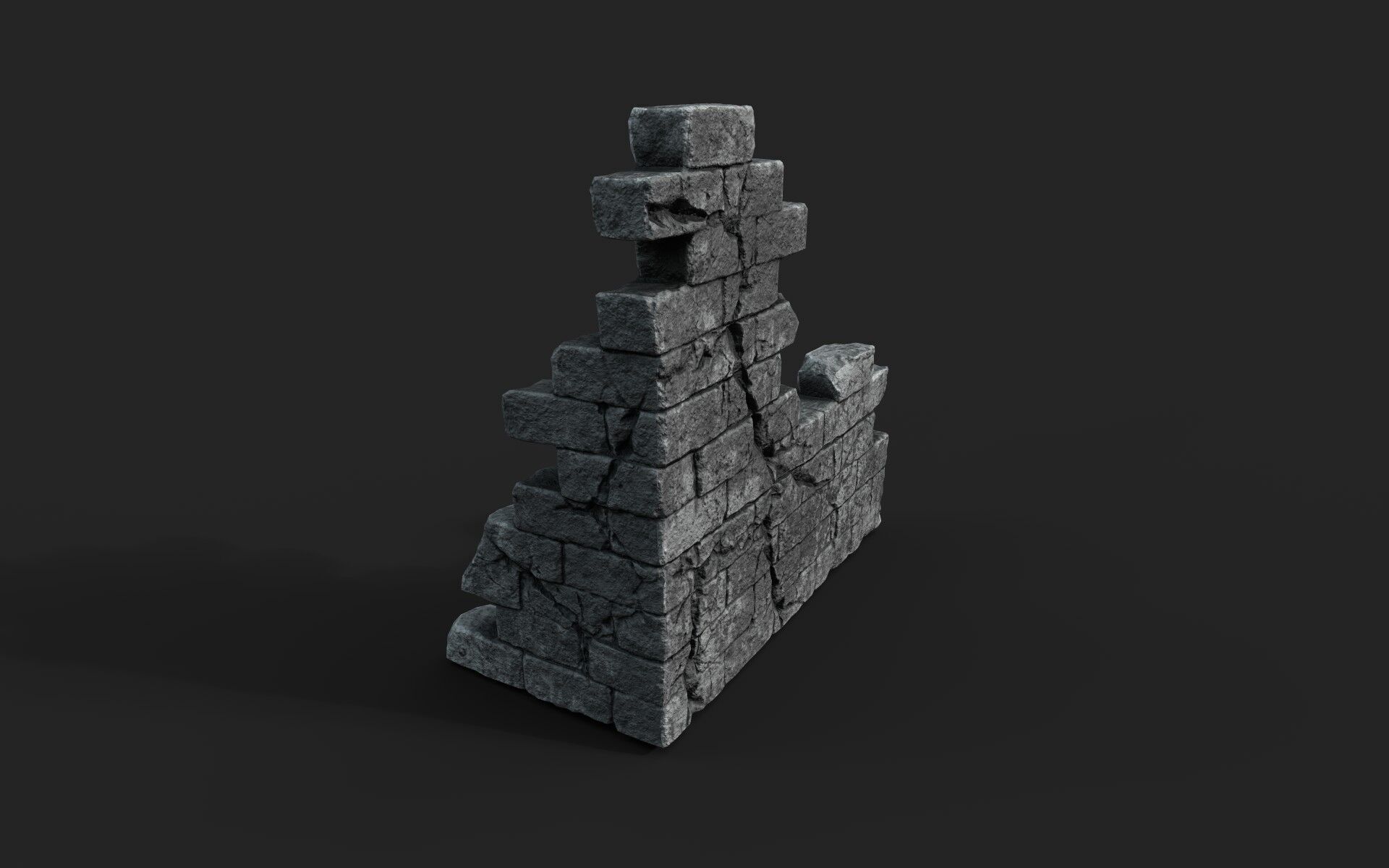Old Ruin 8 Low-poly 3D model_2