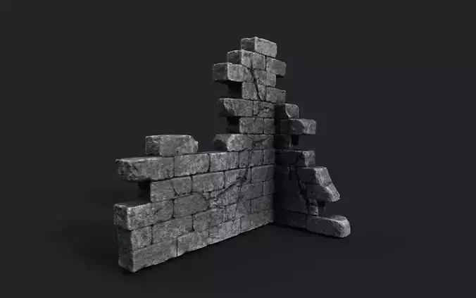 Old Ruin 8 Low-poly 3D model