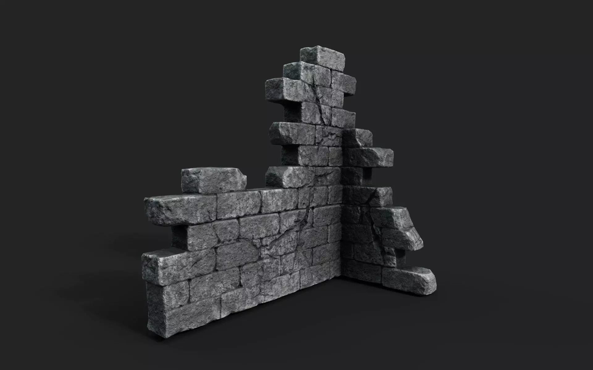 Old Ruin 8 Low-poly 3D model_0