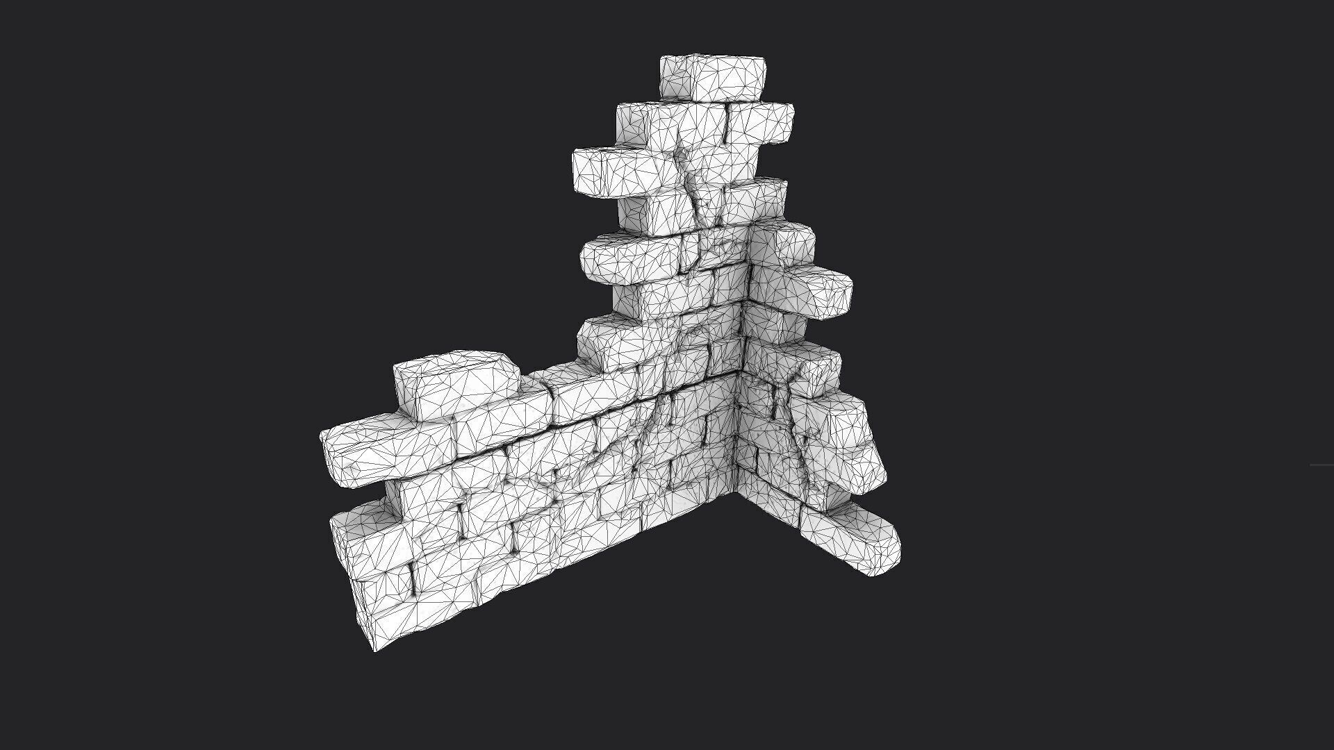 Old Ruin 8 Low-poly 3D model_6