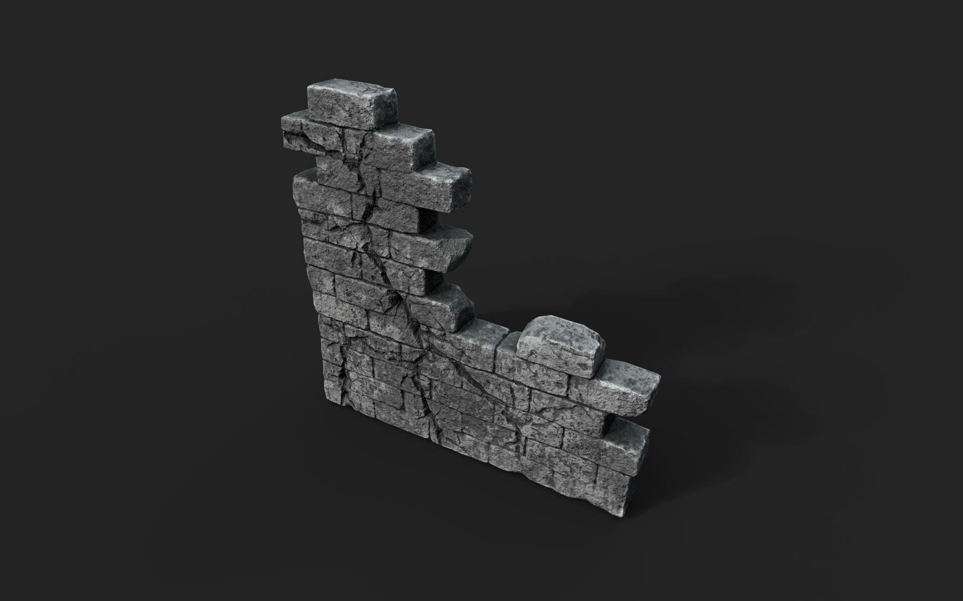 Old Ruin 8 Low-poly 3D model_3