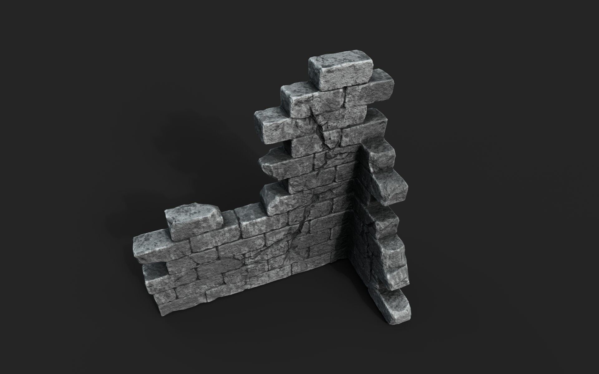 Old Ruin 8 Low-poly 3D model_5