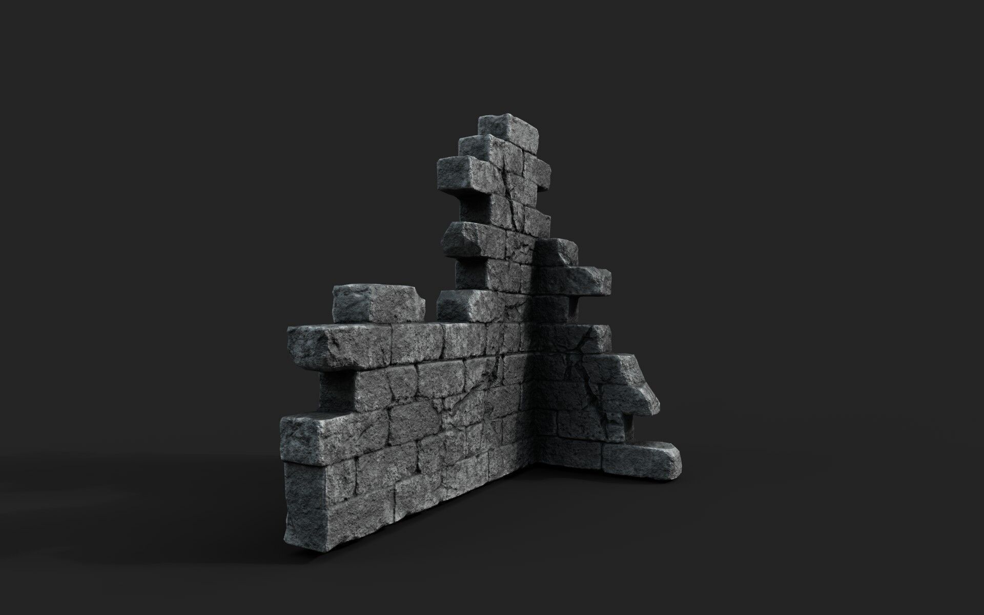 Old Ruin 8 Low-poly 3D model_4