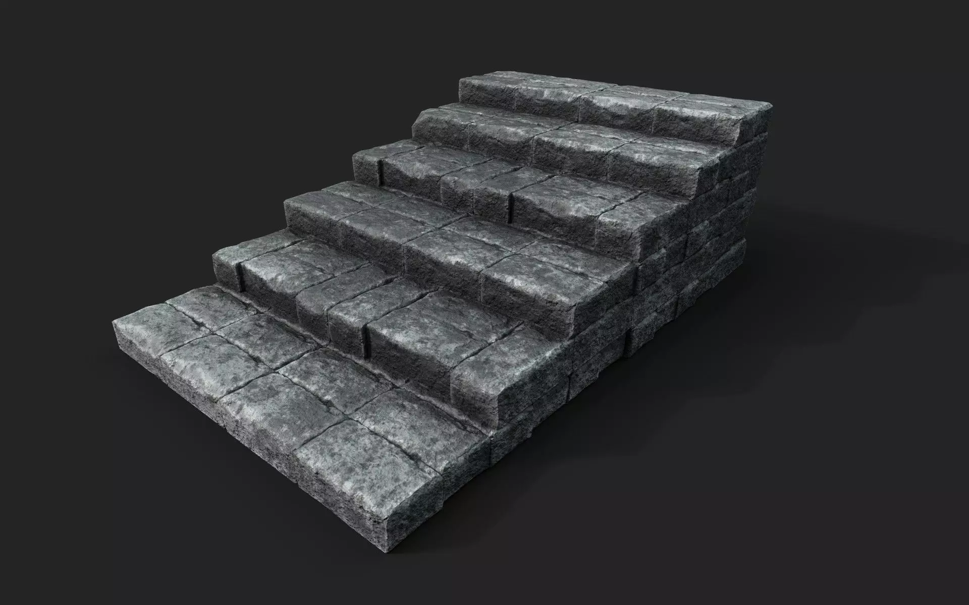 Old Stairs Low-poly 3D model