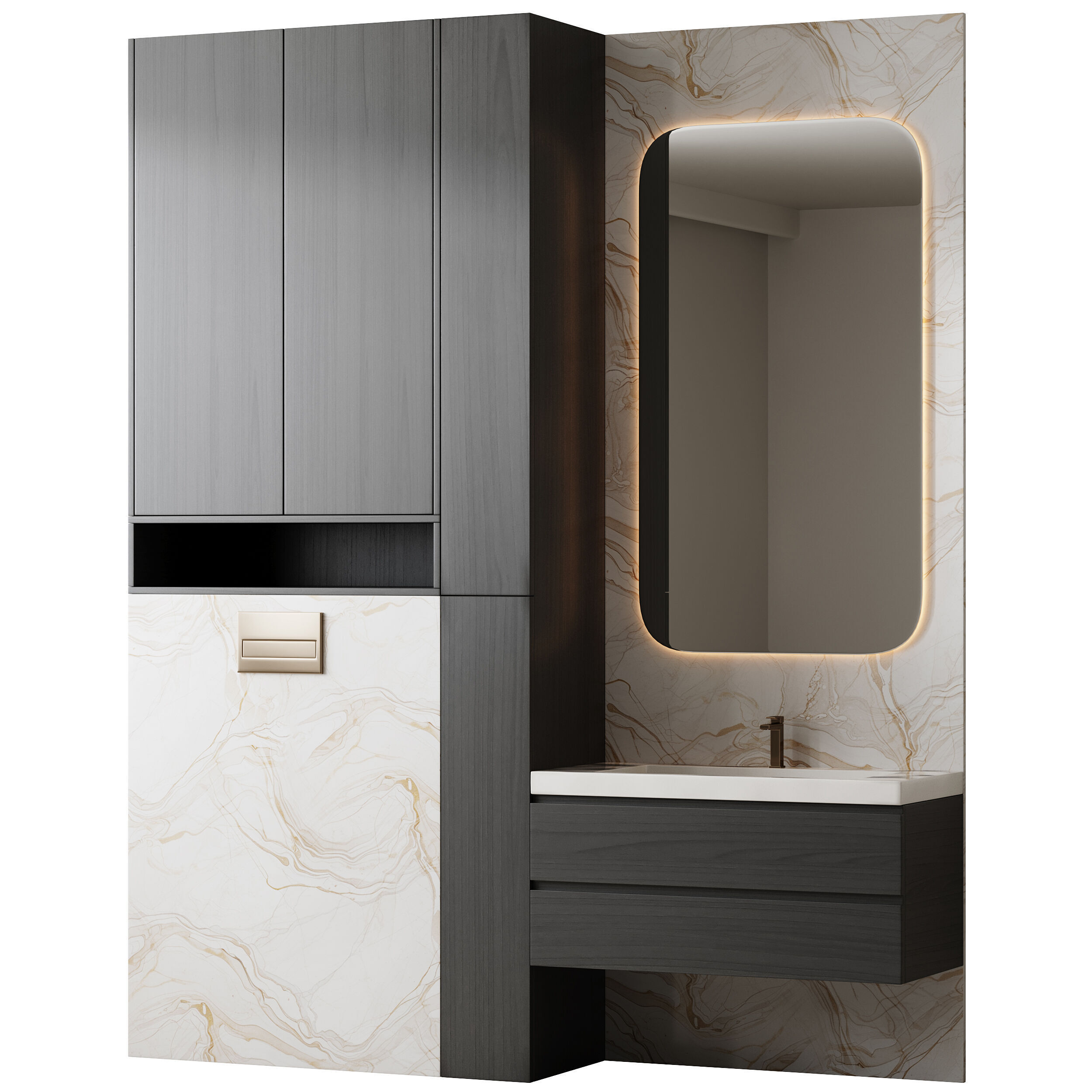 Bathroom furniture 29 3D model_4