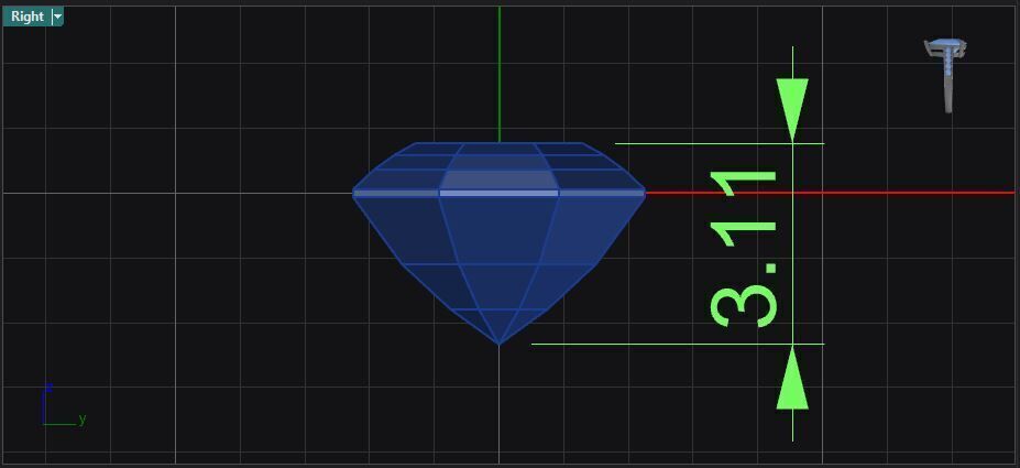 Cathedral style prong set octagon cut diamond three stone ring 3D print model_23