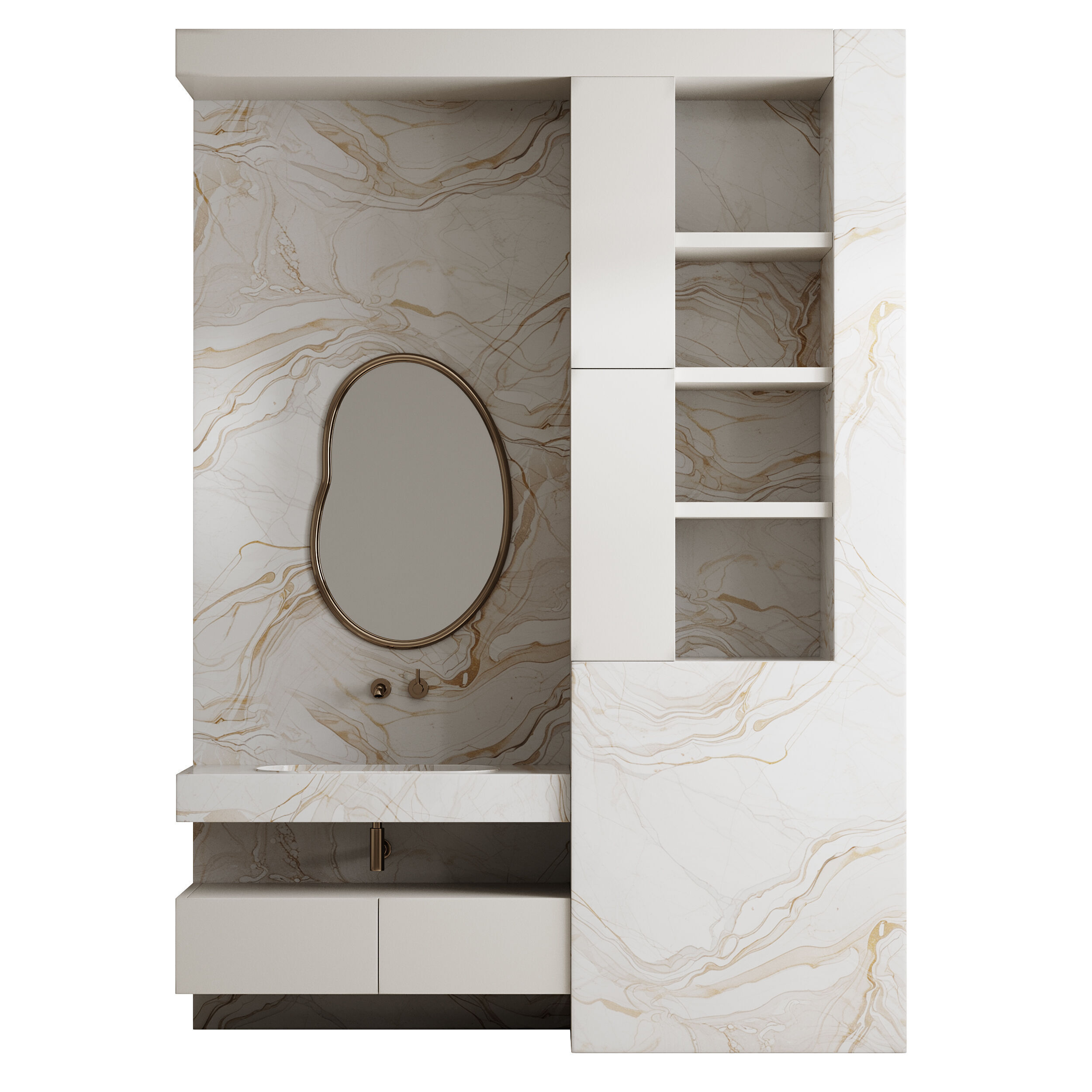 Bathroom furniture 30 3D model_6