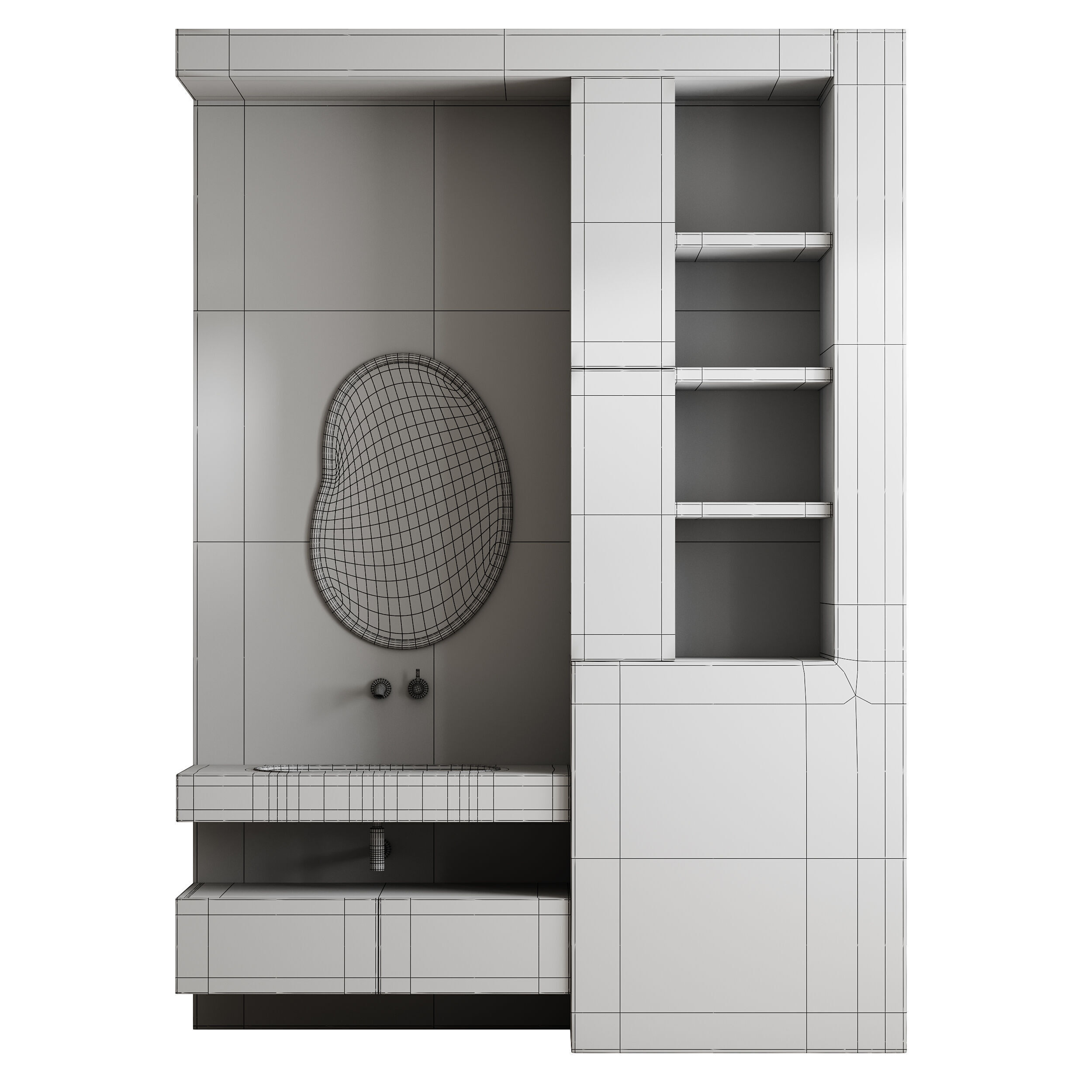 Bathroom furniture 30 3D model_13