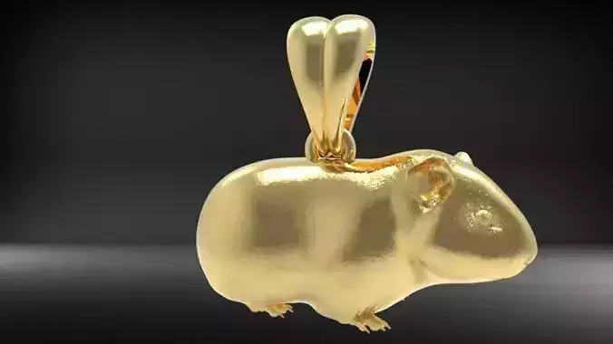 Guinea Pig Pendant Necklace charm bracelet Jewelry 3D print model