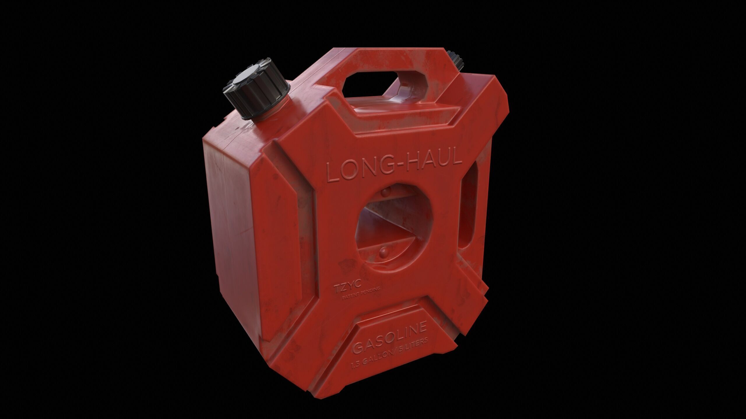 Gasoline Canister PBR Low-poly 3D model_3