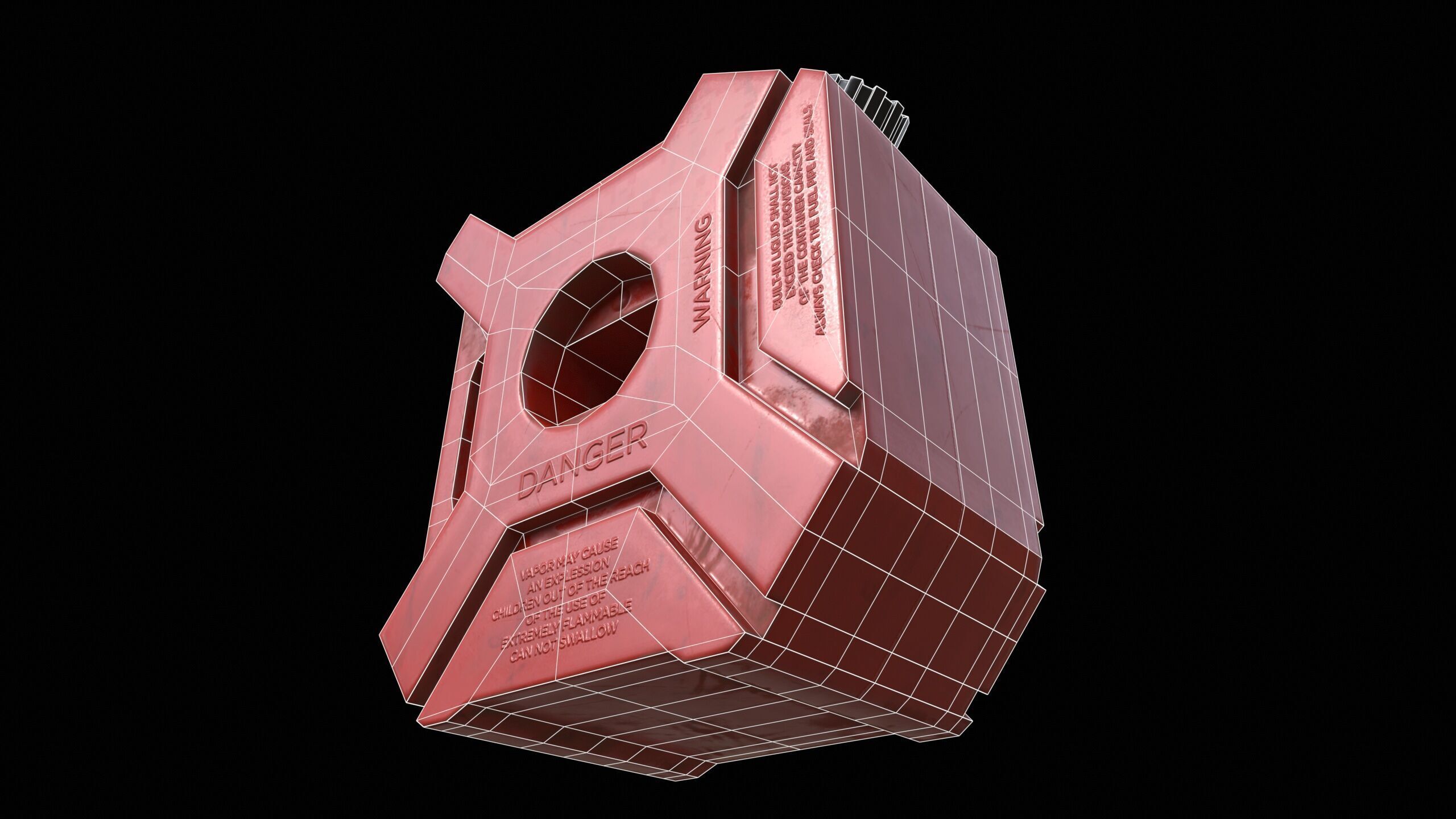 Gasoline Canister PBR Low-poly 3D model_16