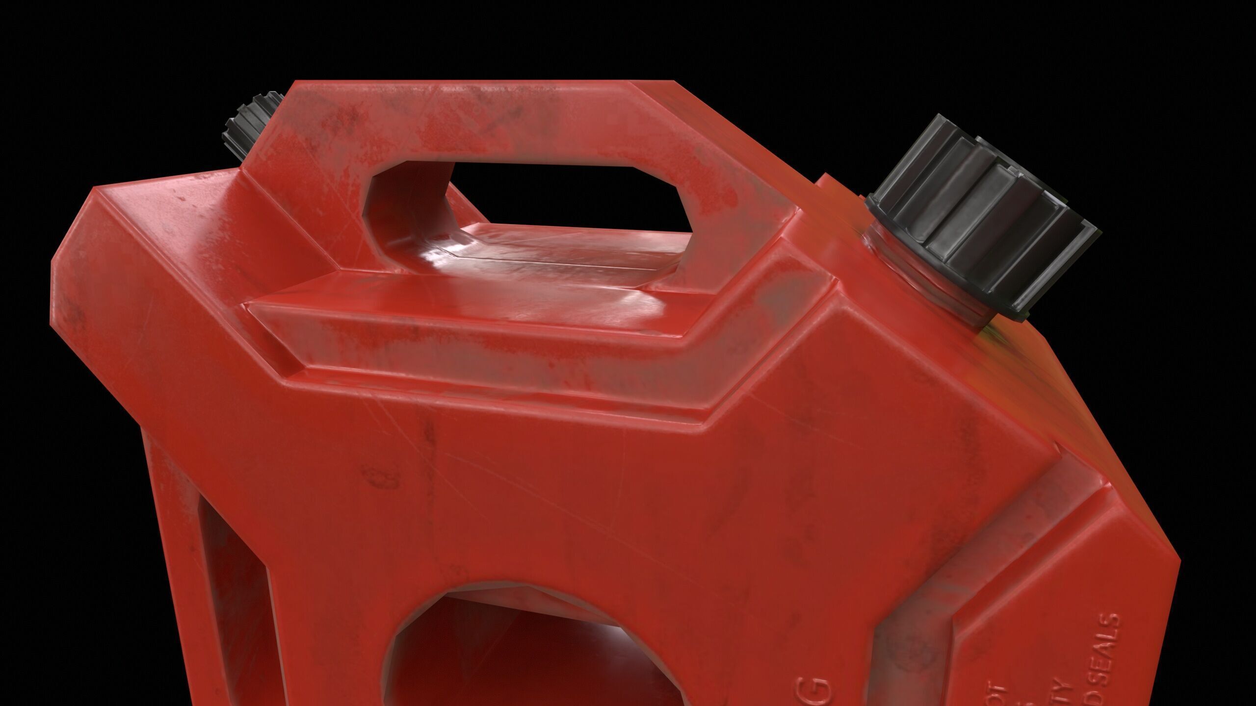 Gasoline Canister PBR Low-poly 3D model_10