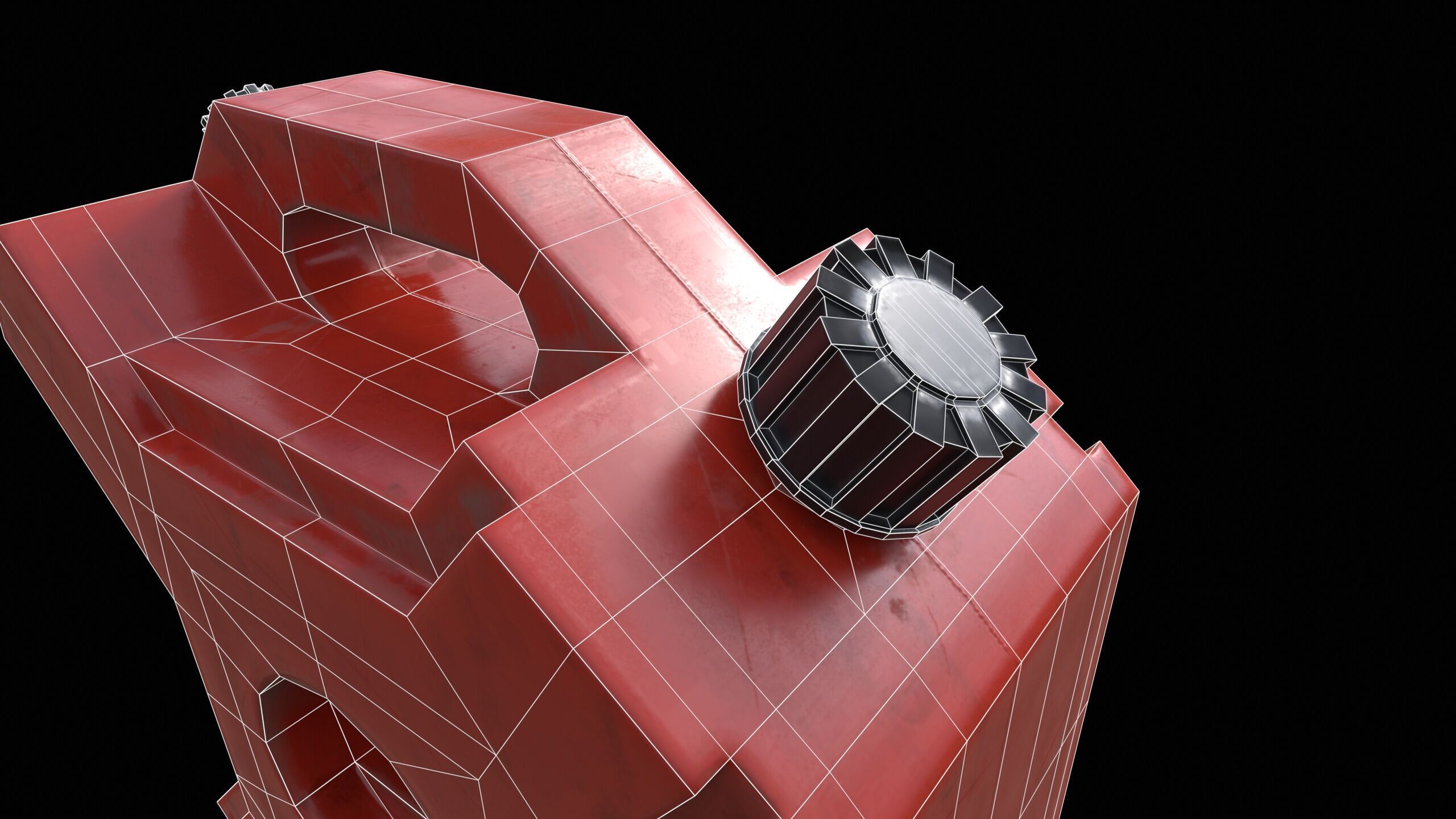 Gasoline Canister PBR Low-poly 3D model_14