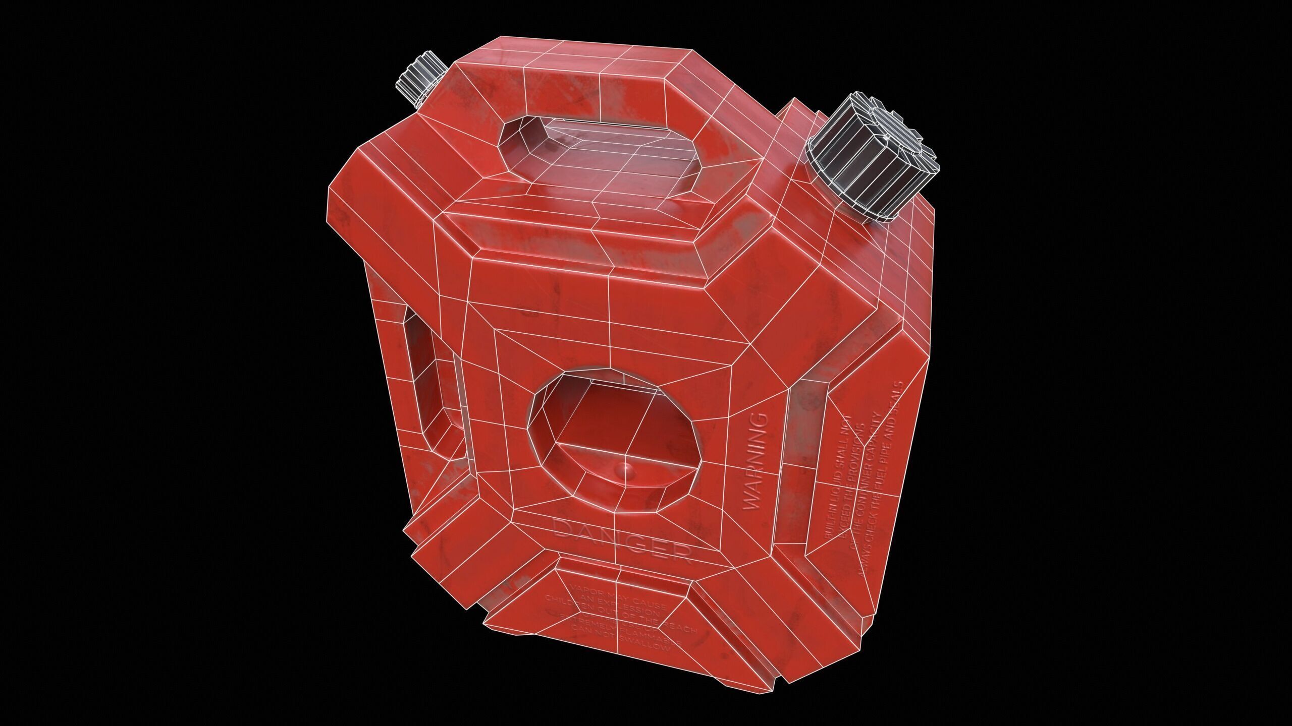 Gasoline Canister PBR Low-poly 3D model_13