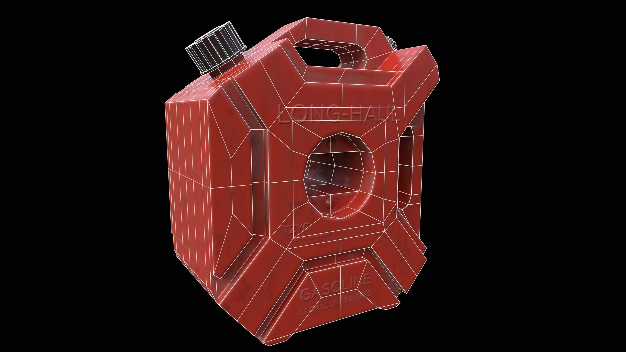 Gasoline Canister PBR Low-poly 3D model_12