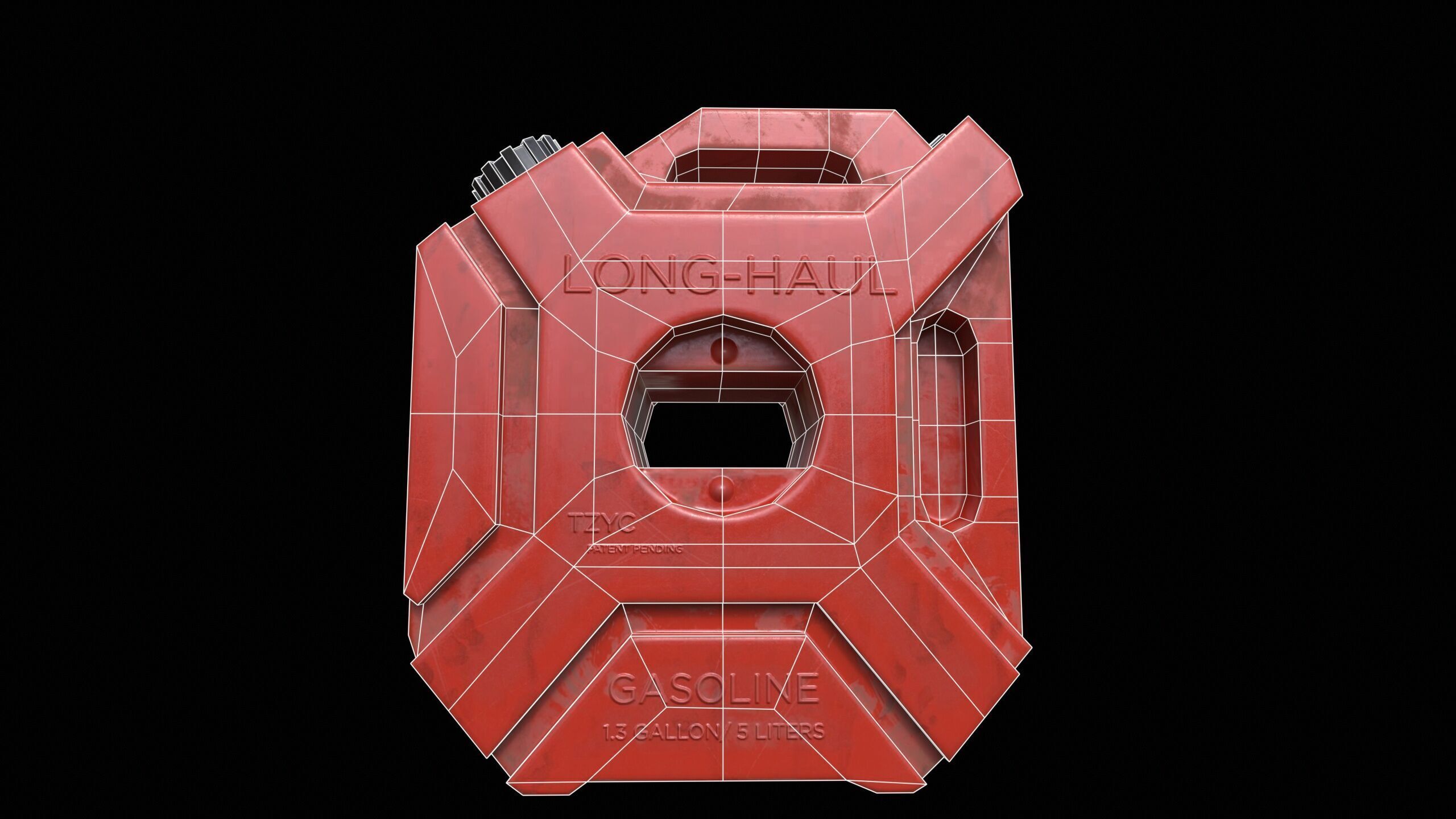 Gasoline Canister PBR Low-poly 3D model_17