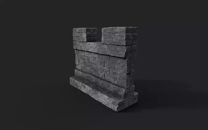 Old Ruin Low-poly 3D model